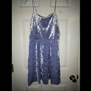 Blue Velvet Dress